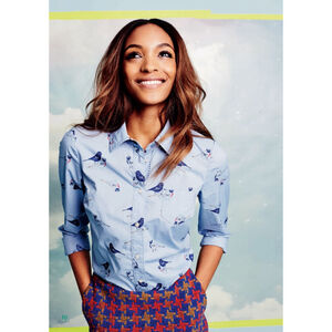 Boden Blue Pigeon Bird Print Button-Up Shirt US 4R collared